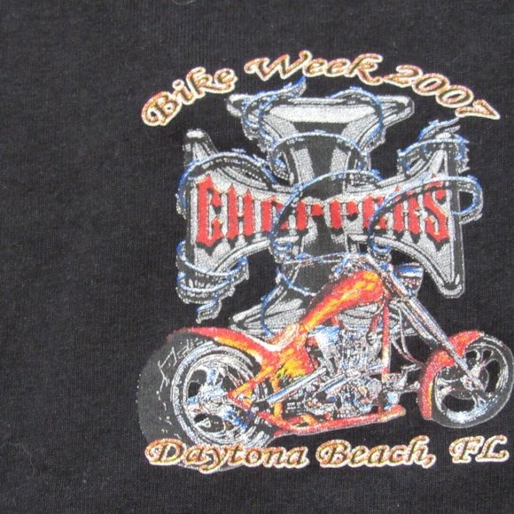 Choppers Bike Week T-Shirt 2007 Daytona Beach Fl Joe Cool Print VG+ Sz Large - Picture 3 of 8